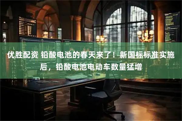 优胜配资 铅酸电池的春天来了！新国标标准实施后，铅酸电池电动车数量猛增